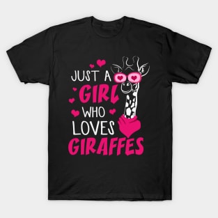 Just A Girl Who Loves Giraffes T-Shirt